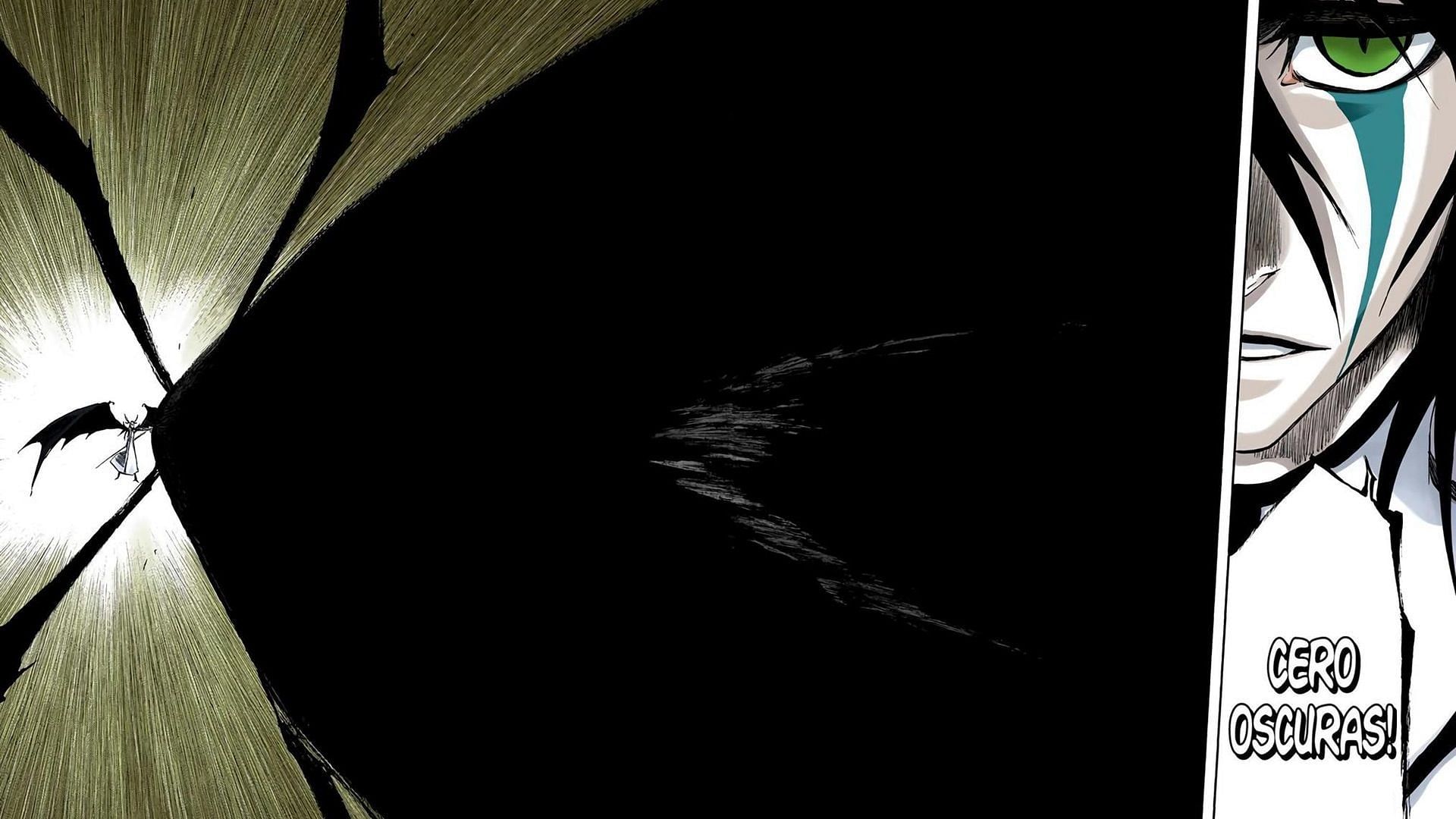 Ulquiorra's Cero Oscuras in the Bleach manga (Image via Shueisha)